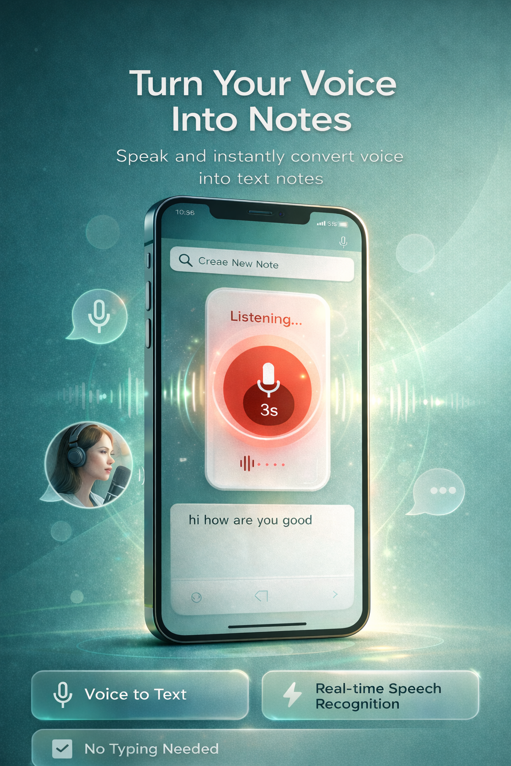 Fexo Notes : Voice to Text screenshot 1 - Developed by Fexo UAE