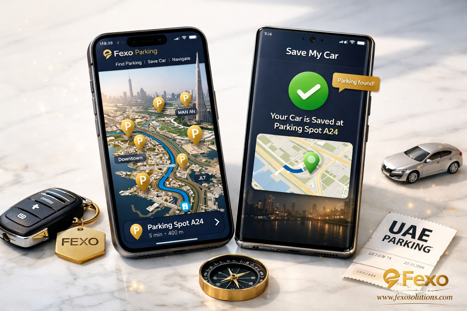 Fexo Parking App - Mobile App developed by Fexo UAE